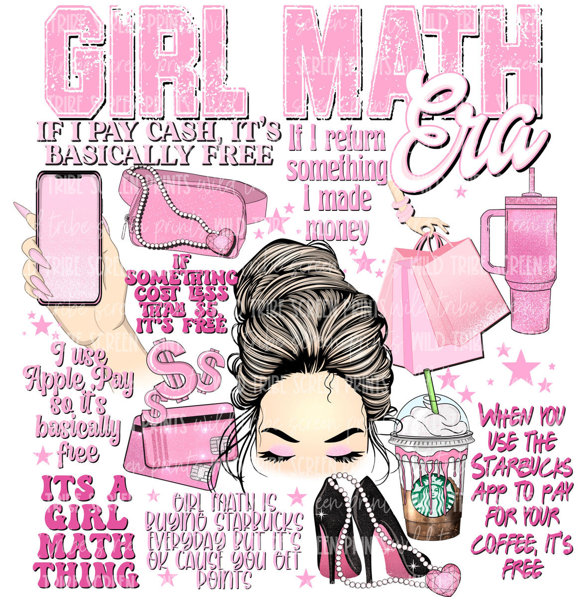 Girl Math Set Wild Tribe Screen Prints LLC