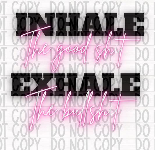 Inhale pink PNG - DIGITAL DOWNLOAD