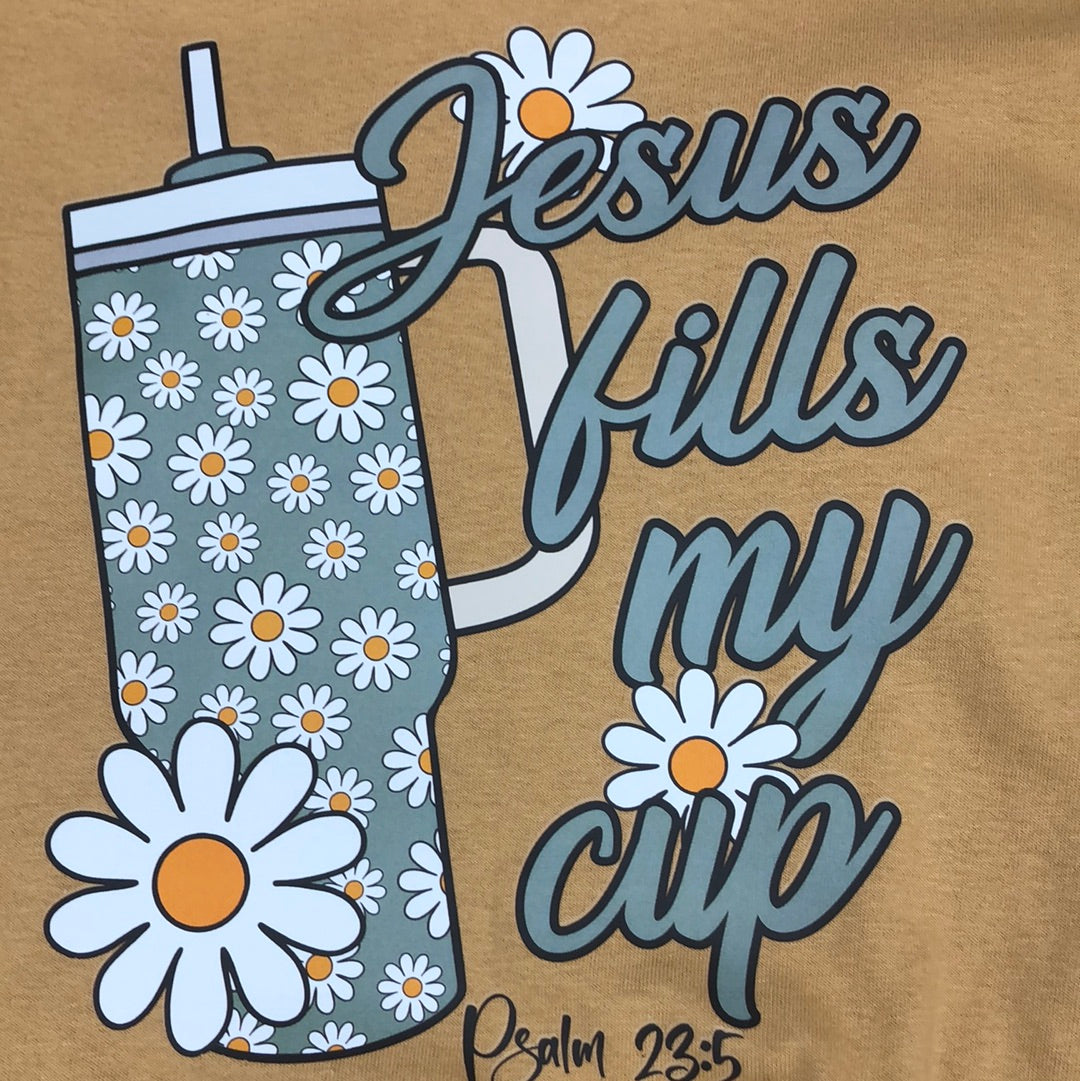 Jesus fills my cup T-shirt -Large