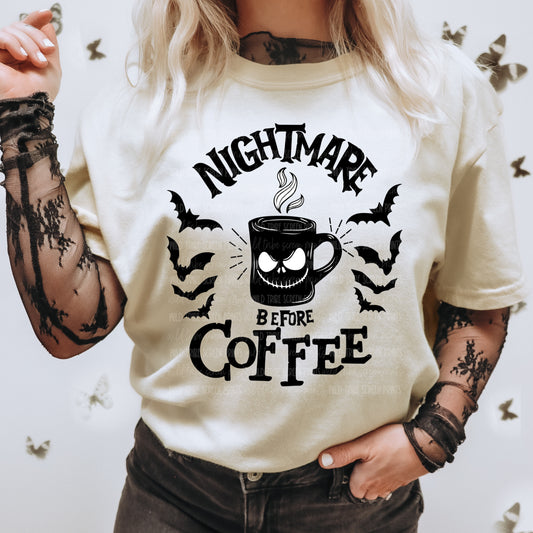 Nightmare before coffee-Single Color-(Black)- PREORDER