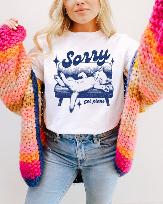 Sorry got plans-Single Color-(Navy)- PREORDER