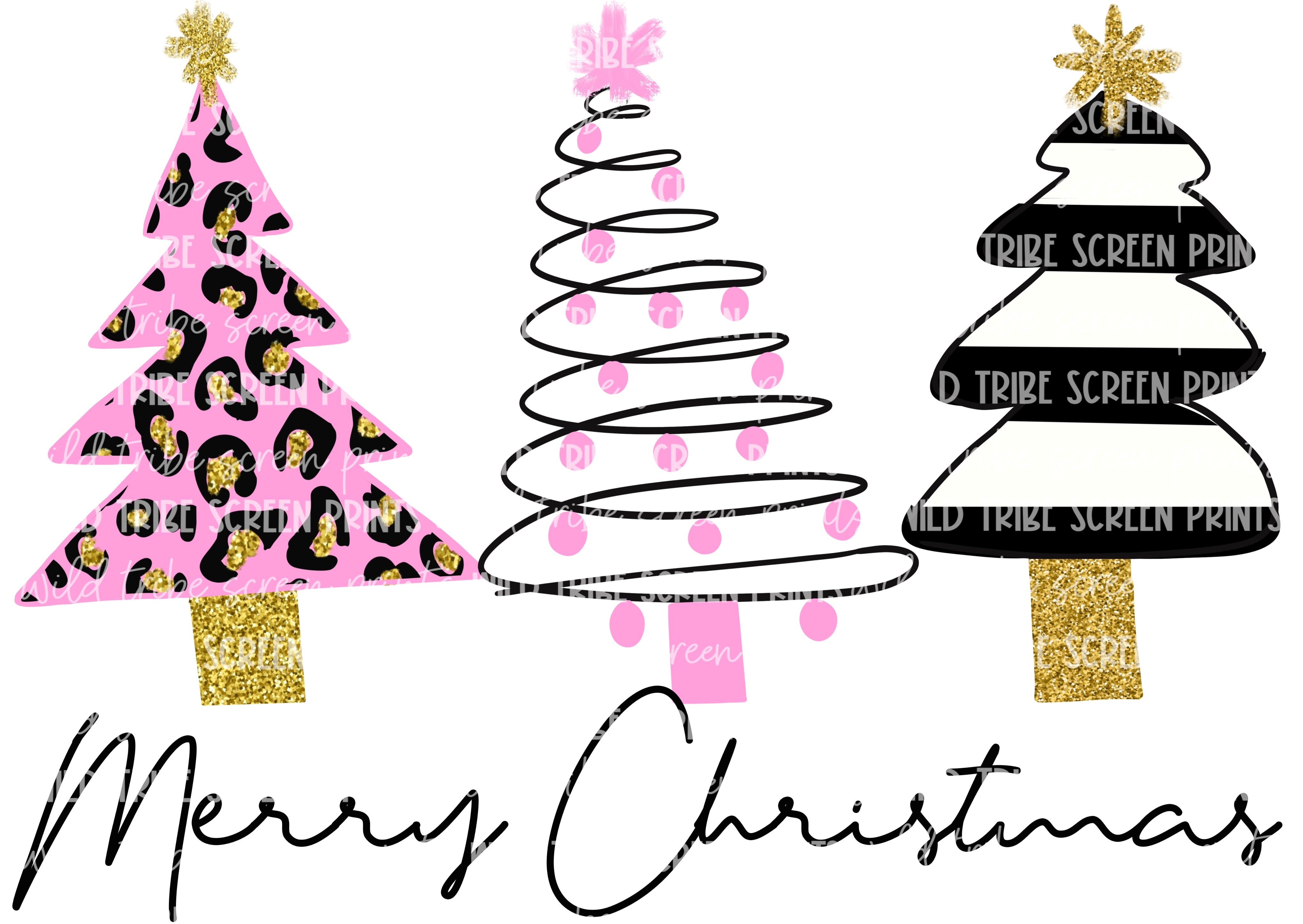 Merry Christmas Wild Tribe Screen Prints LLC