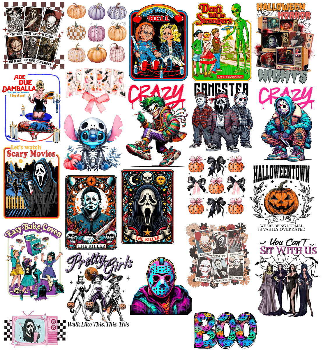 Halloween pockets- DTF Gang Sheet/ HOT PEEL – Wild Tribe Screen Prints LLC