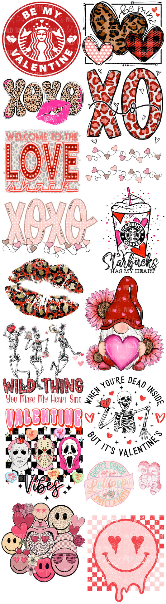 Valentine’s Day- DTF Gang Sheet/ HOT PEEL