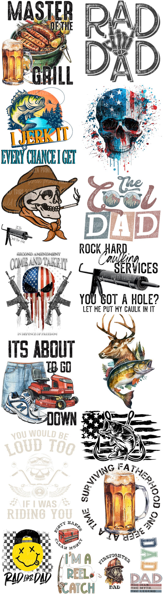 Dad- DTF Gang Sheet/ HOT PEEL