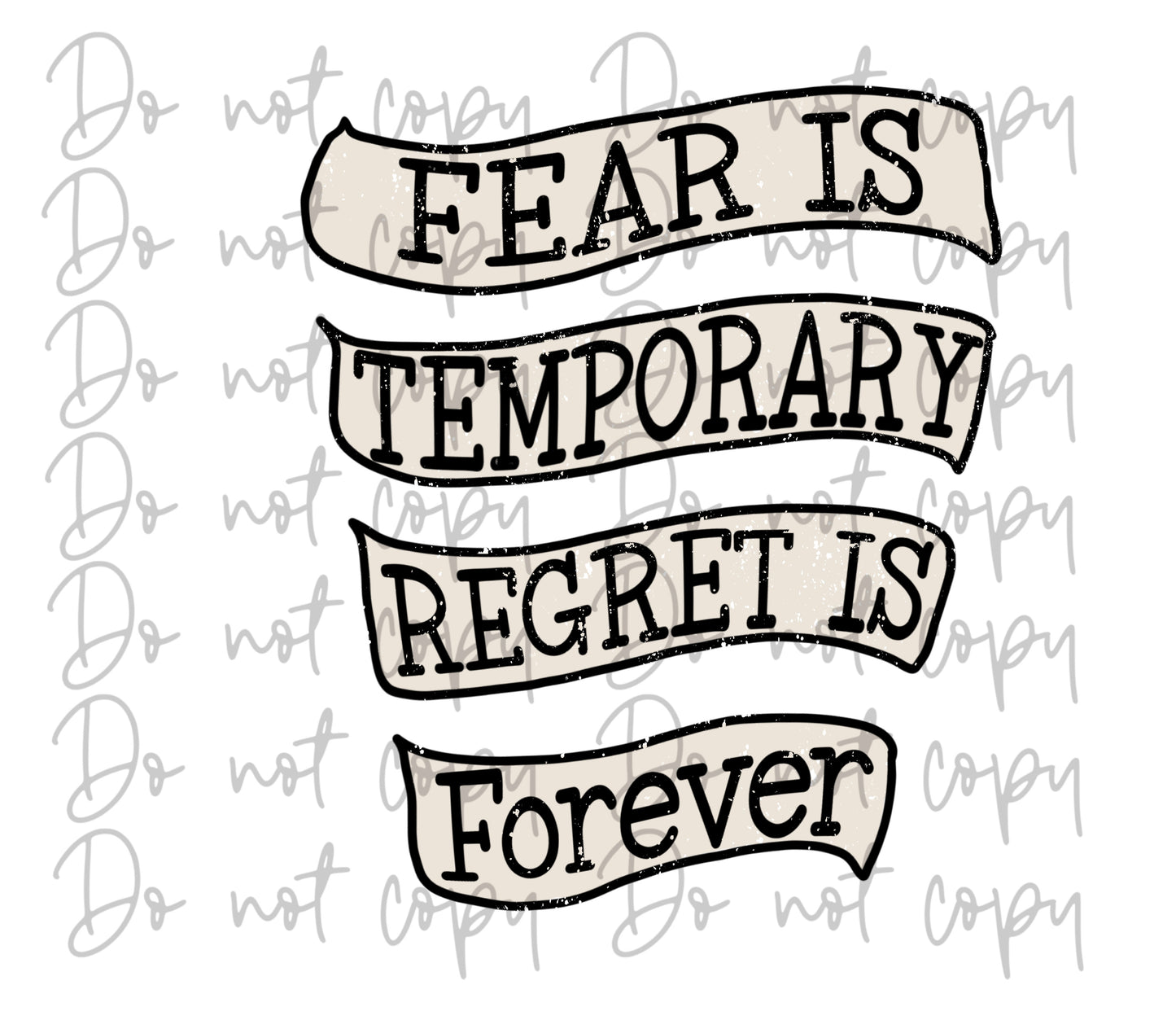 Fear is temporary POCKET