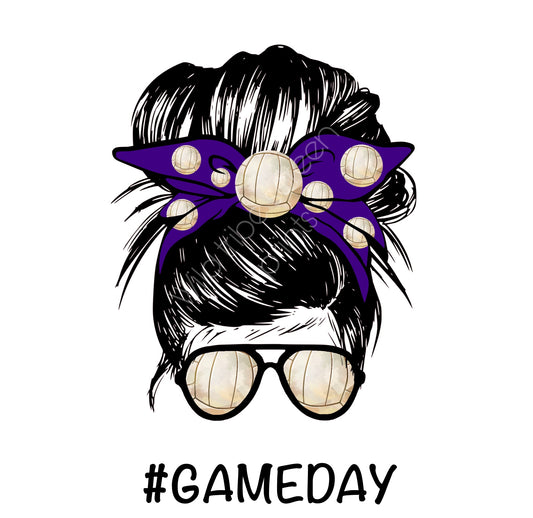Game day purple volleyball